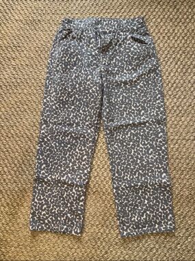Leopard print jeans